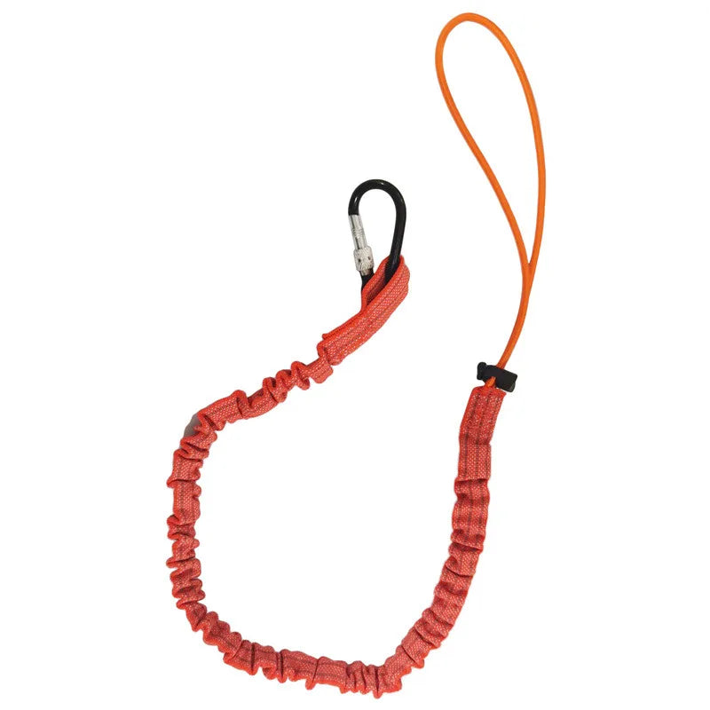 Anti-Fall Safety Lanyard with Carabiner Hook - Bungee Tether Tool Rope for Climbing, Aerial Work & Working at Heights Accessories