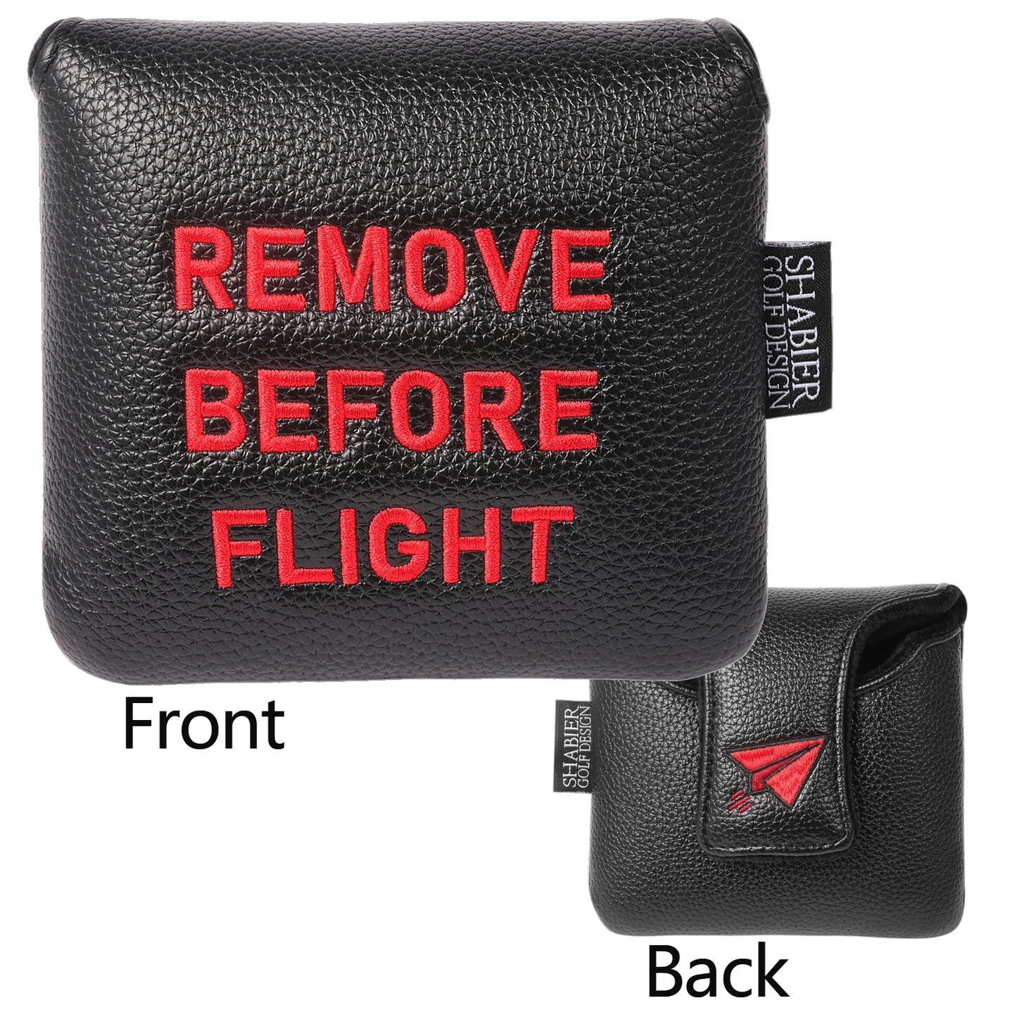 "Remove Before Flight" Golf Club Headcover - Premium Synthetic Leather Protection for Driver, Putter & Woods