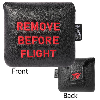 "Remove Before Flight" Golf Club Headcover - Premium Synthetic Leather Protection for Driver, Putter & Woods