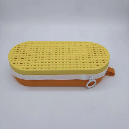 Large Capacity Silicone Swimming Goggle Protective Case with Drain Hole