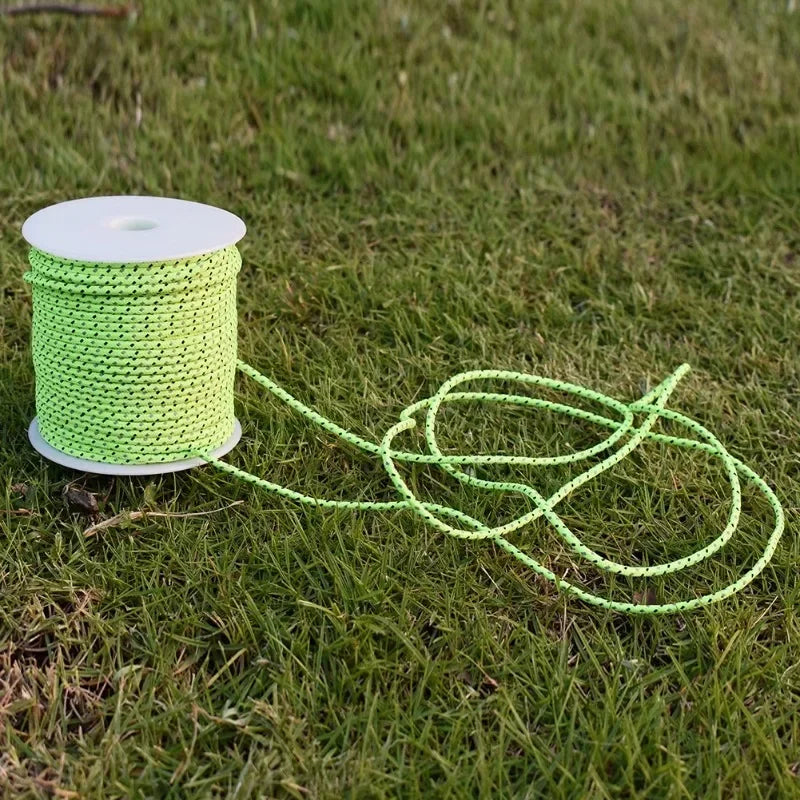 Reflective Paracord 50M - 2.5mm Parachute Cord for Camping, Survival, and Outdoor Use