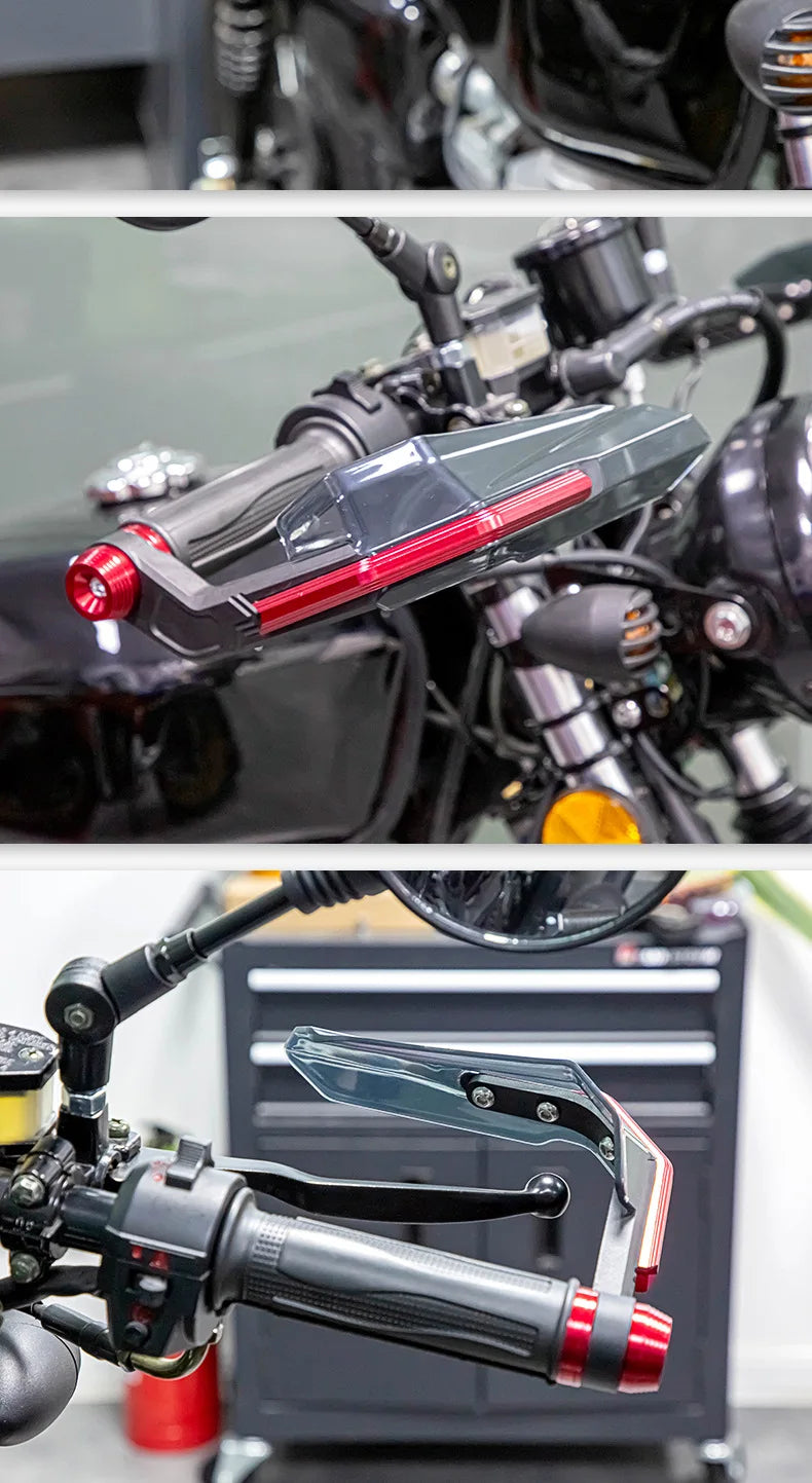 Universal Motorcycle Handlebar Wind Shield - Windproof Hand Guard Protection Cover for Motorcycles and Electric Vehicles