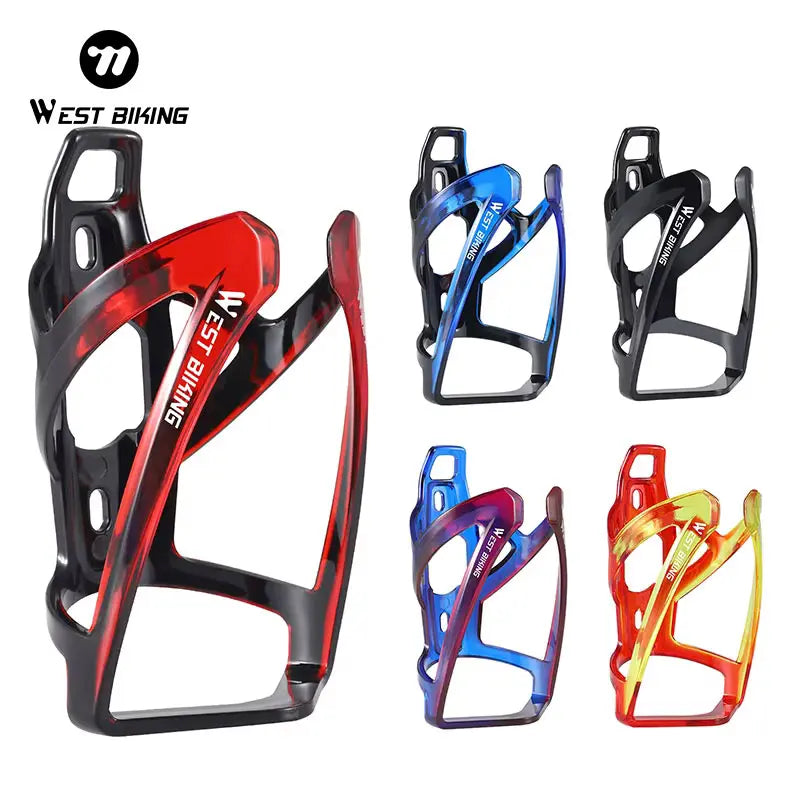 Ultralight Bicycle Water Bottle Cage - Colorful Gradient PC Plastic Holder for MTB & Road Bike - Universal Fit Bottle Bracket