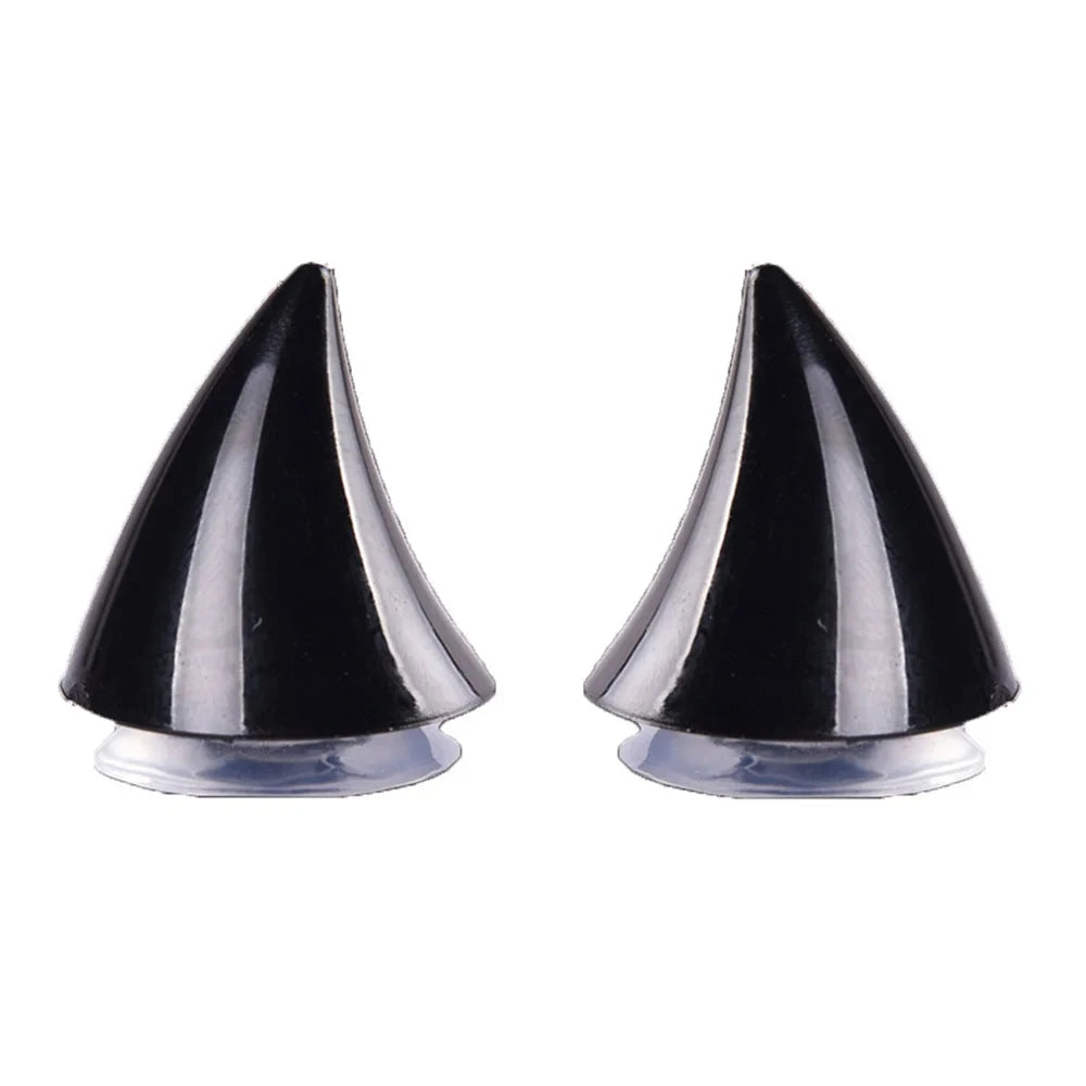 Motorcycle Helmet Horn Decoration - 2 Pack Rubber Corner Horns for Full Face Motocross & Off-Road Helmets