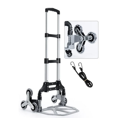 GIANXI Aluminum Alloy Folding Shopping Cart - Lightweight Stair Climbing Grocery Trolley