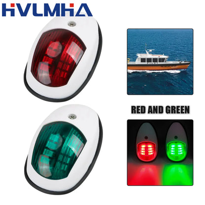 LED Navigation Light 10-30V Waterproof Side Marker - Red/Green Starboard Port Indicator for Marine Boat Yacht Truck Trailer