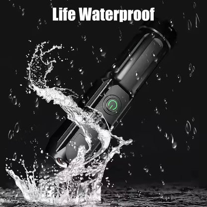LED Camping Torch Flashlight - High Power Rechargeable USB Spotlight