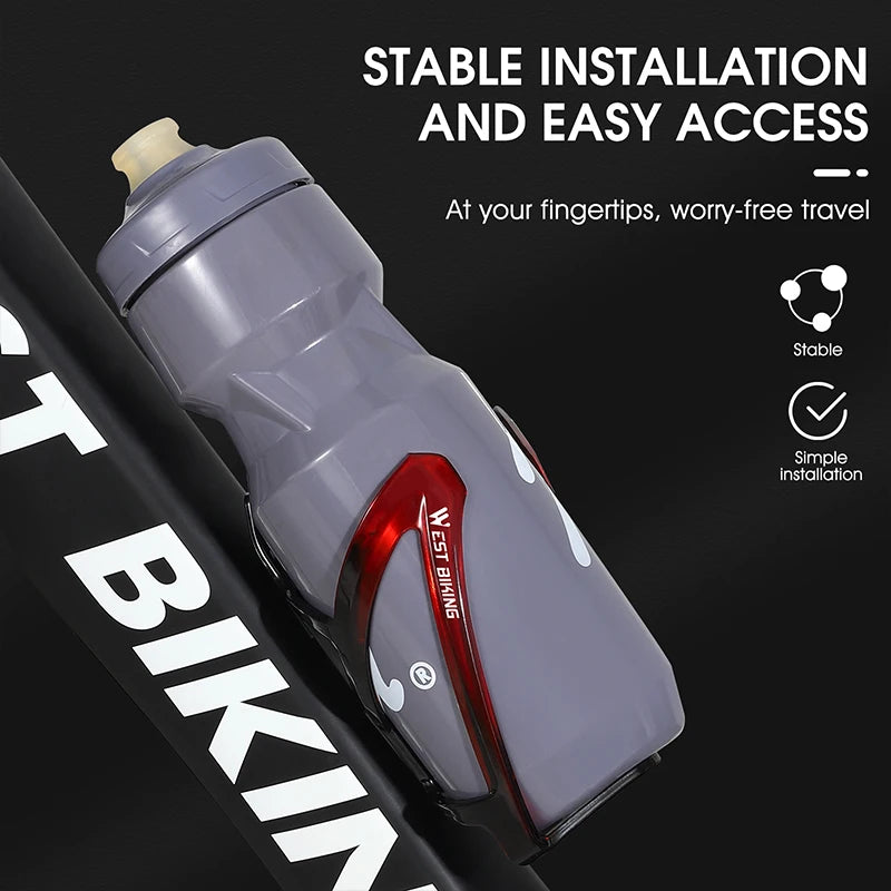 Ultralight Bicycle Water Bottle Cage - Colorful Gradient PC Plastic Holder for MTB & Road Bike - Universal Fit Bottle Bracket
