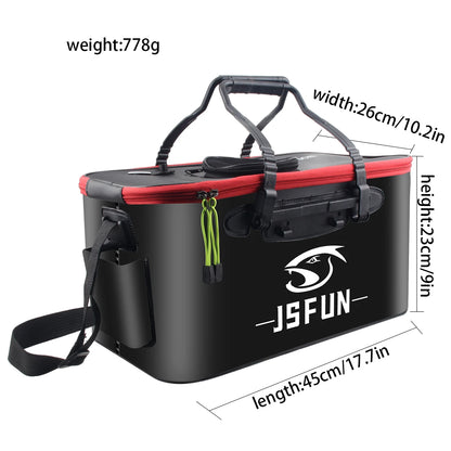 Portable EVA Folding Fish Bucket - Thickened Live Fish Tank for Outdoor Fishing (No Oxygen Pump Required)
