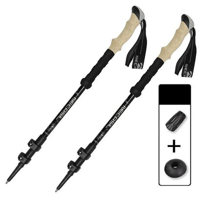 Premium Ultralight Telescopic Trekking Poles - 2PCS Adjustable Walking Sticks with Quick Lock System for Hiking