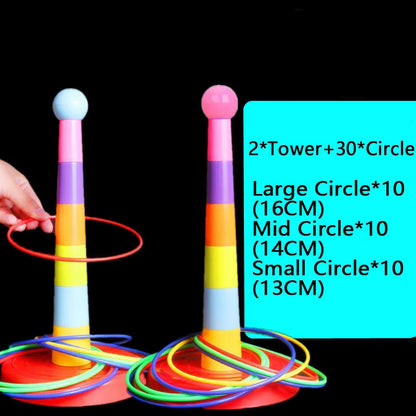 Ring Toss Game Set - Stacking Circle Toys for Kids Indoor/Outdoor Fun - Parent-Child Interactive Educational Gift