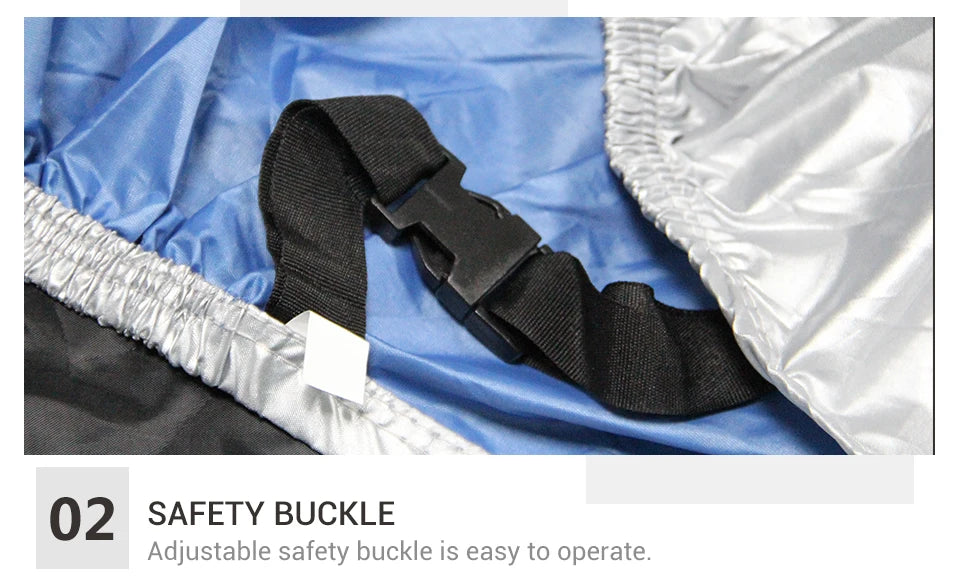 All-Season Waterproof Motorcycle Cover - UV Protection, Dustproof, Indoor/Outdoor for Motorbikes & Scooters