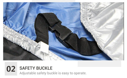 All-Season Waterproof Motorcycle Cover - UV Protection, Dustproof, Indoor/Outdoor for Motorbikes & Scooters