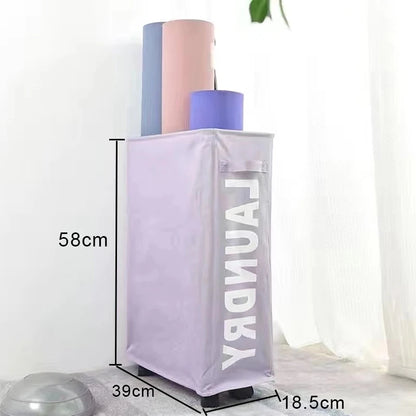 Large Capacity Rolling Laundry Basket - Multifunctional Foldable Waterproof Storage Bag for Dirty Clothes and Yoga Mats