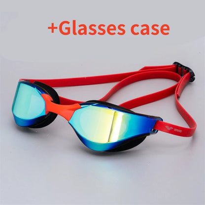 Professional HD Anti-Fog Swimming Goggles - Leak-Proof Adjustable Silicone Eyewear for Men & Women