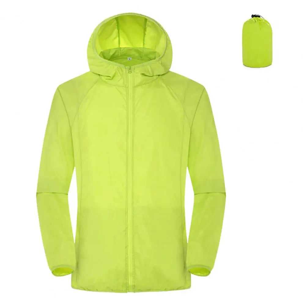 Ultra-Light Waterproof Sun Protection Jacket - Portable Foldable Hooded Windbreaker with UV Protection for Camping & Hiking