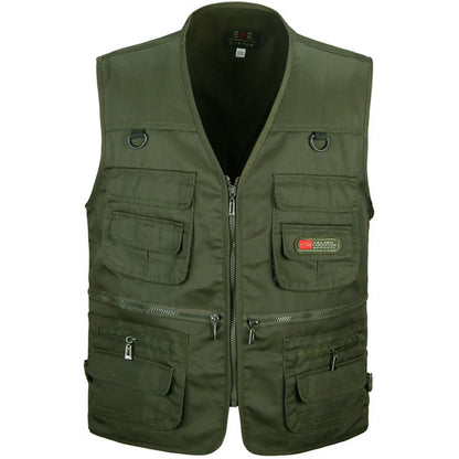 Men's Multi-Pocket Tactical Vest - Summer Outdoor Hiking Fishing Photography Waistcoat Cargo Jacket (S-6XL)