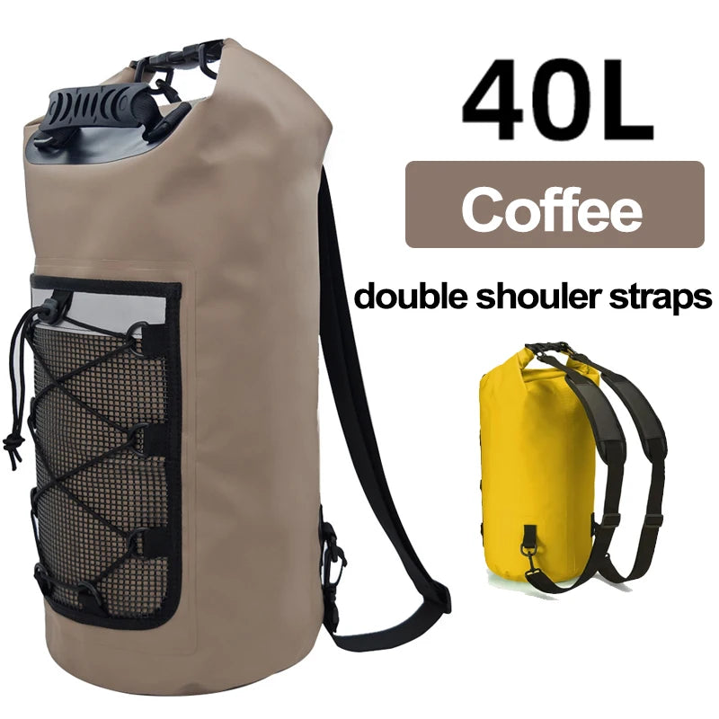 Waterproof Dry Bag Backpack 10L 20L - PVC Shoulder Pack for Kayaking, Surfing, Rafting, Trekking & Boating