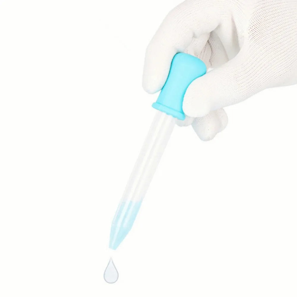 5-Pack 5ml Silicone Pipette Droppers - Multi-Purpose for Medicine, Lab, Eye & Ear Care