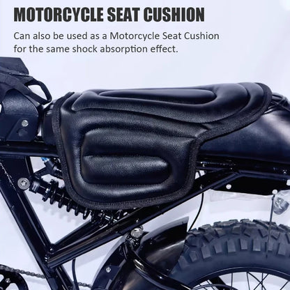 Western Equestrian Saddle Pad - Artificial Leather Shock-Absorbing Soft Seat Cushion for Horse Riding & Motorcycles