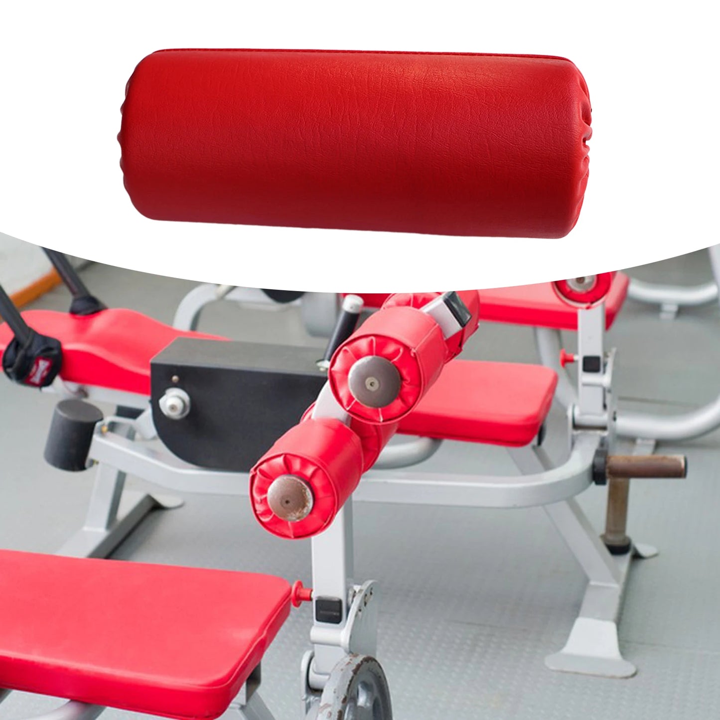 PU Leather Foam Foot Pad Roller 20cm Replacement Sponge Roller for Home Gym Fitness Exercise Machines