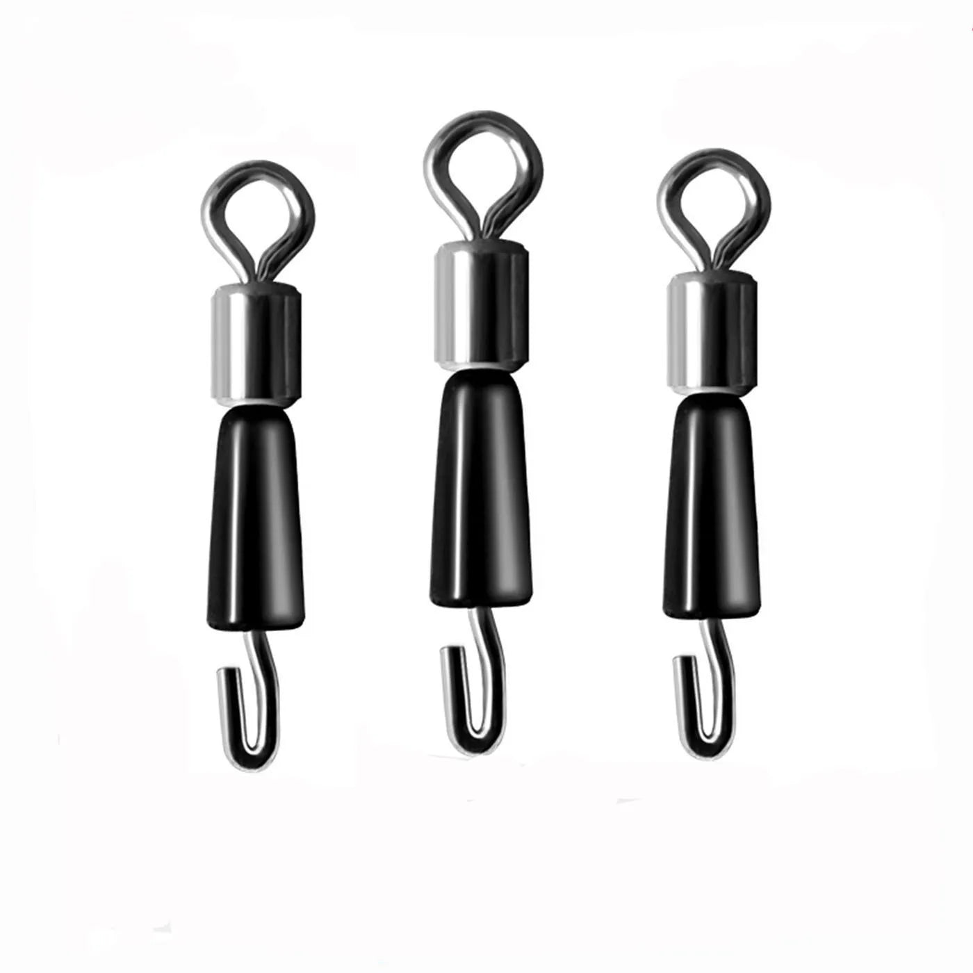 Quick-Change Fishing Line Connector with Ball Bearing Swivels - 30/50 Pack
