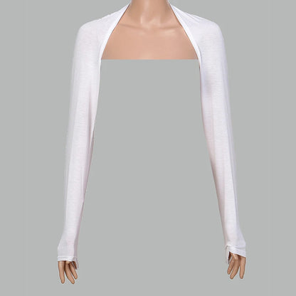 Muslim Jersey Arm Warmers - Cotton Modal Solid Color Oversleeve with Shoulder Coverage and Sun Protection