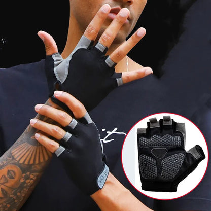 Premium Fingerless Gym Gloves - Breathable Anti-Slip Training Gloves for Men & Women - Weightlifting, Bodybuilding, Cycling & Sports