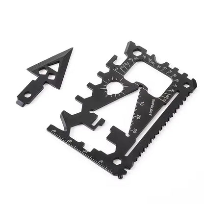 18-in-1 Multi-Functional Survival Card Tool - Portable Outdoor Wildlife Emergency Equipment