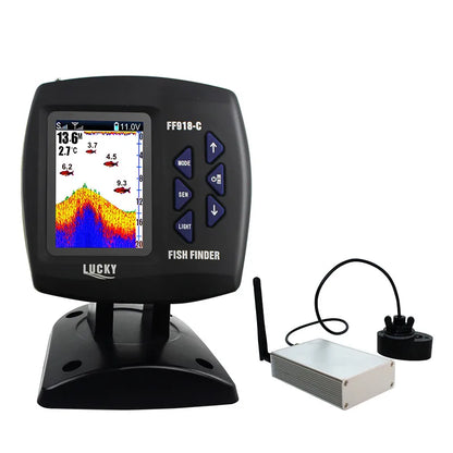 Wireless Fish Finder - 980ft Range 45° Sonar for Fishing Boats