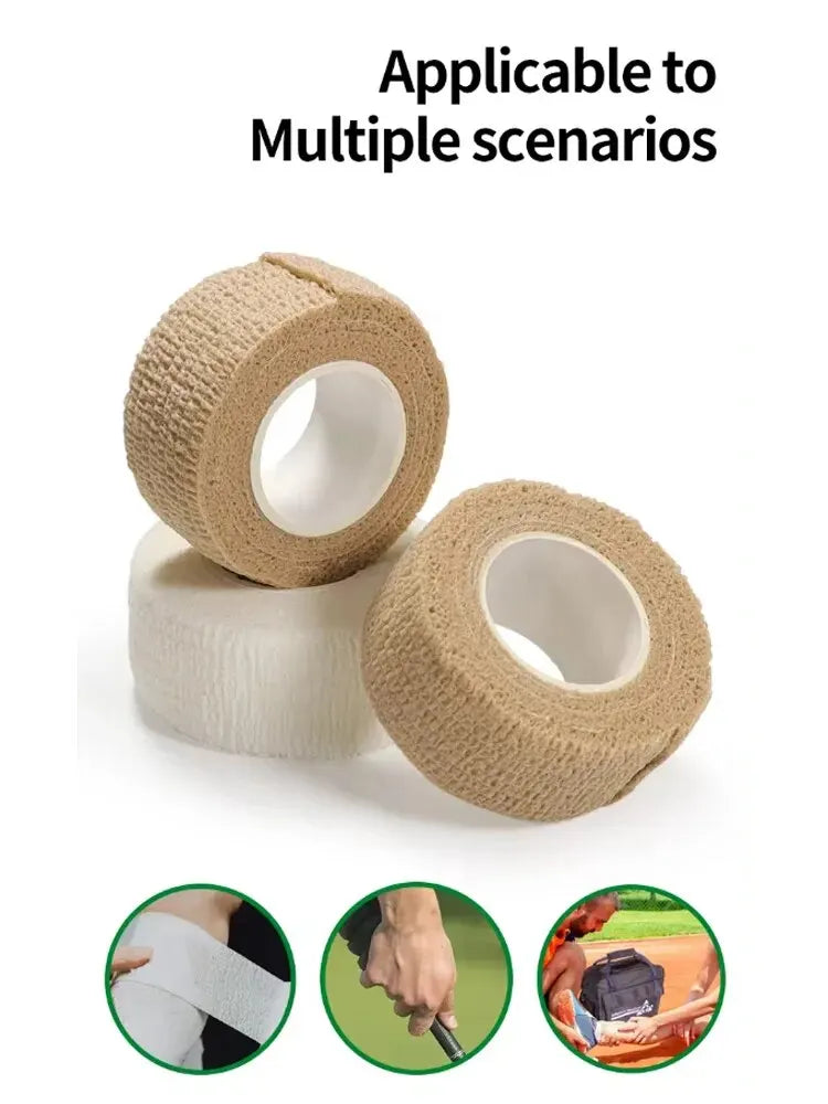 Athletic Self-Adhesive Cohesive Bandage Wrap - Skin Tone Non-Woven Elastic Stretch Tape