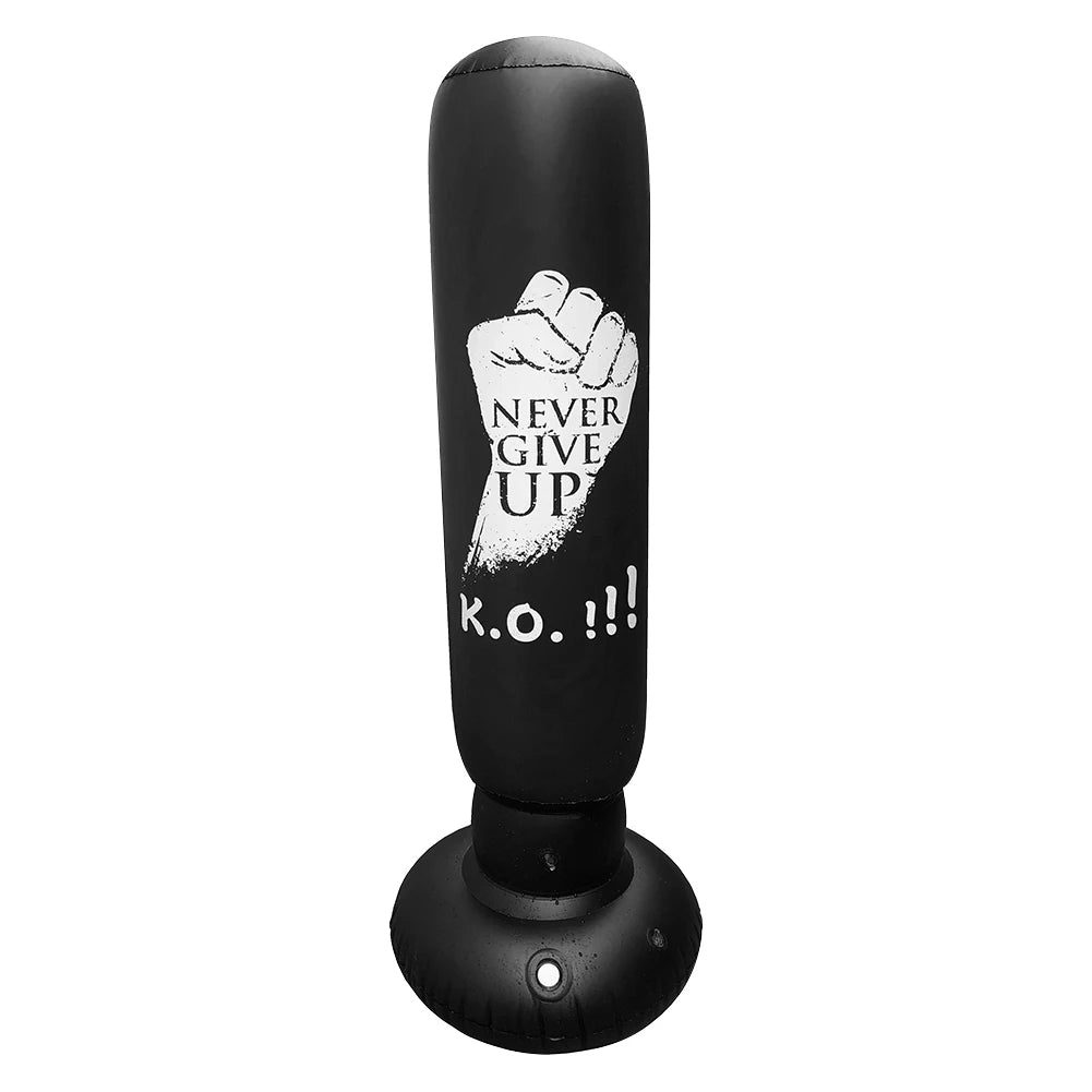 Inflatable PVC Punching Bag - Kids & Adult Fitness Training Boxing Column with Pressure Base