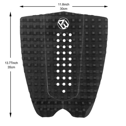 EVA Surfboard Traction Pad - 3-Piece Deck Grip with Tail Kick