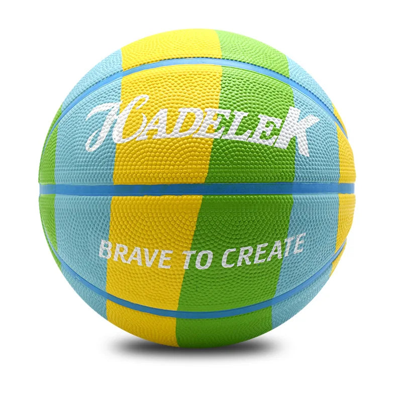 Kid Rubber Basketball Size 5 Primary School Outdoor Training Game Basketball Wear-resistant High Elasticity Good Hand Feel