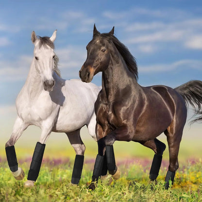 2PCS Equestrian Horse Leg Boots - Anti-Collision Racing Protection with Neoprene Material for Soft Shock Absorption