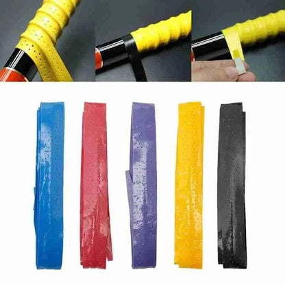 Premium Perforated Racket Overgrip - Anti-Slip PU Tennis & Badminton Handle Wrap with Shock Absorption - 110cm Length