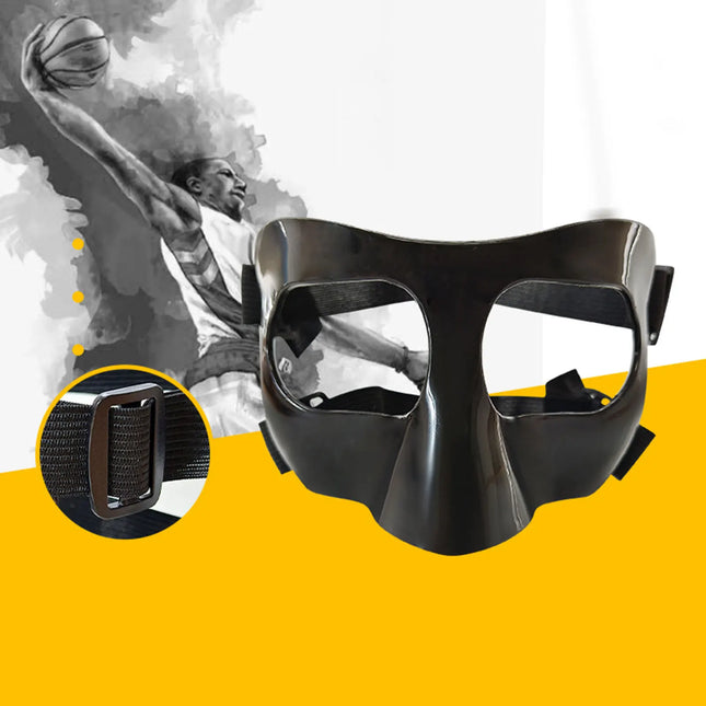 Basketball Adults Mask Sports Durable  Adjustable Mask Boxing Guards Shield Mask for Sports Broken Nose Protective Facial Cover
