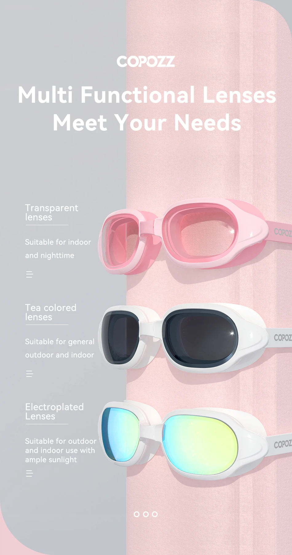 Prescription Swimming Goggles with Anti-Fog UV Protection - Myopia Diopter Swim Eyewear