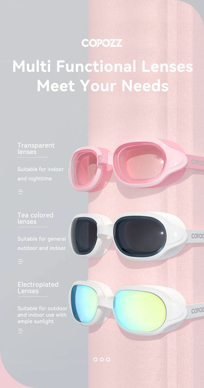 Prescription Swimming Goggles with Anti-Fog UV Protection - Myopia Diopter Swim Eyewear