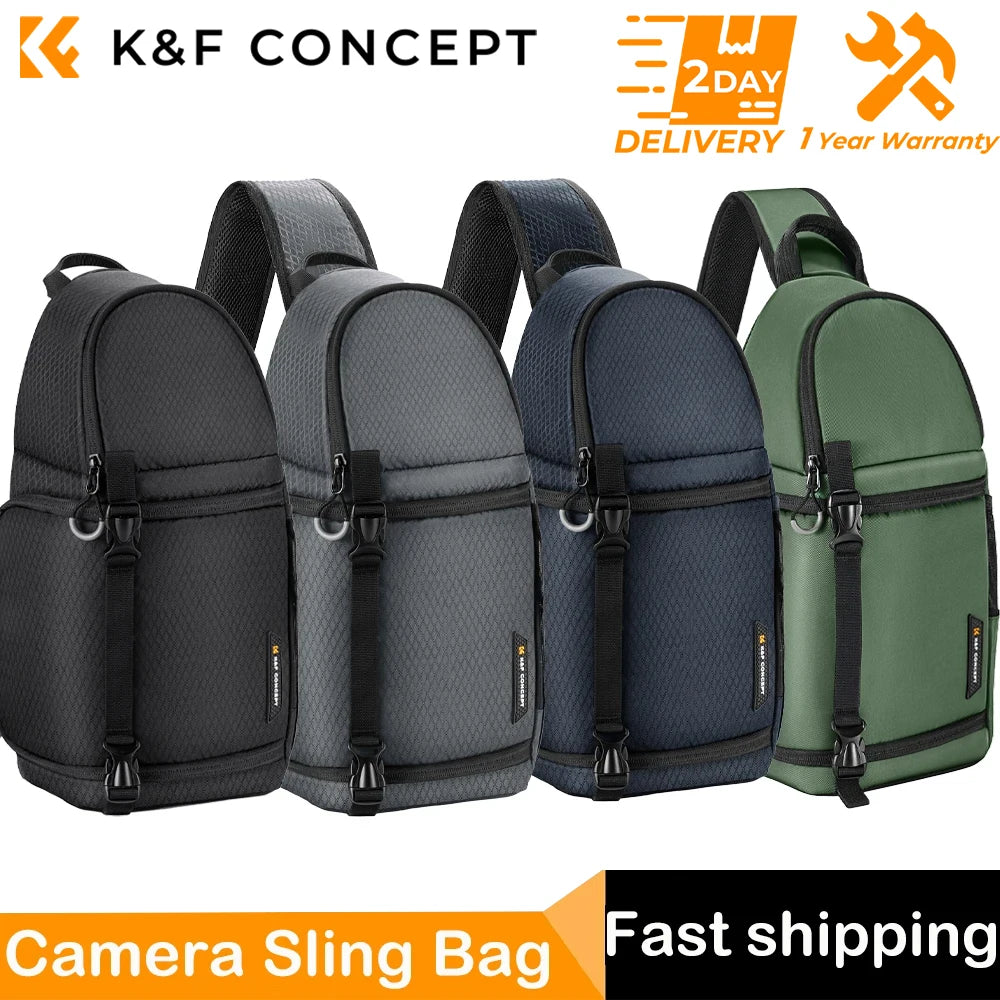Camera Sling Backpack 10L - Waterproof DSLR/SLR Photography Bag