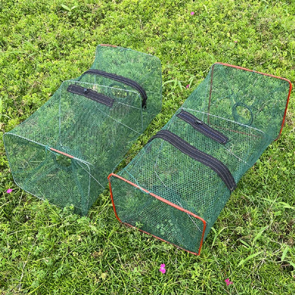 Collapsible Fish Cage Trap - 1pc Cast Net for Crab, Shrimp & Crayfish | Premium Fishing Tackle