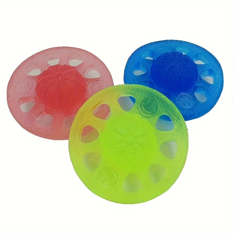 TPE Hand Exercise Band & 8-Hole Grip Ball - Grip Strength Trainer for Muscle Building, Rehabilitation & Stretching