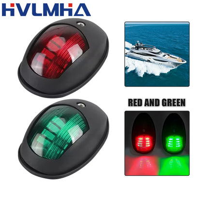 LED Navigation Light 10-30V Waterproof Side Marker - Red/Green Starboard Port Indicator for Marine Boat Yacht Truck Trailer