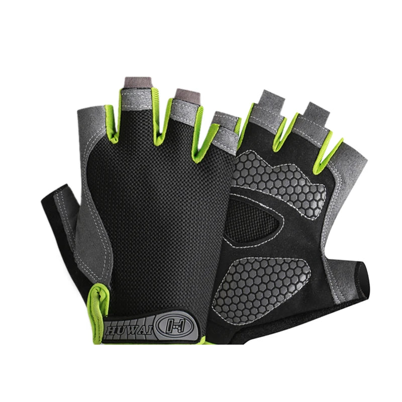 Premium Fingerless Gym Gloves - Breathable Anti-Slip Training Gloves for Men & Women - Weightlifting, Bodybuilding, Cycling & Sports