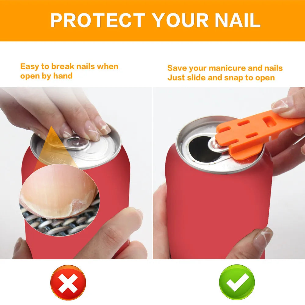 Portable Can & Bottle Opener Set - Reusable Easy Pop-Top Opener with Resealable Lid for Camping & Outdoor
