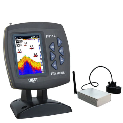 Wireless Fish Finder - 980ft Range 45° Sonar for Fishing Boats