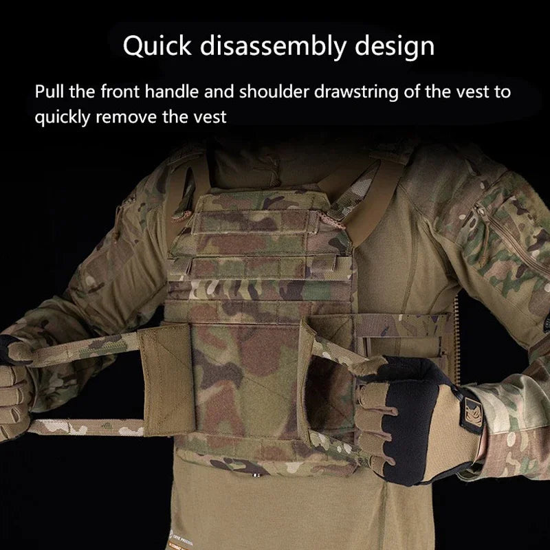 Tactical Sport Vest 2.0 - Breathable Adjustable Quick Release Nylon Carrier for Airsoft, Paintball & Outdoor Training