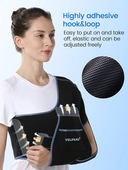 Breathable Shoulder Sling & Immobilizer - Adjustable Arm Support for Rotator Cuff Tear, Fracture, Dislocation & Post-Surgery Recovery