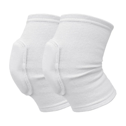 Elastic Knee Support Pads - 2 Pack Compression Knee Protectors with Thickened Sponge for Dance, Workout & Training