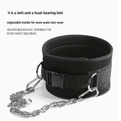 Weight Lifting Belt with Chain - Dipping Belt for Pull-Ups and Strength Training